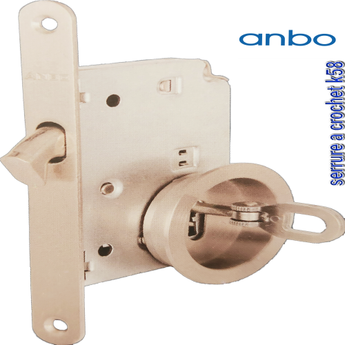 Serrure porte coulissant K58  acle anbo DELIA