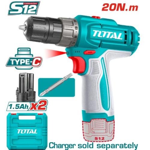Visseuse 12V +2 Batterie TOTAL