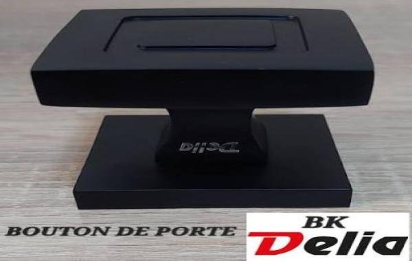 Bouton de porte noir mat carré DELIA
