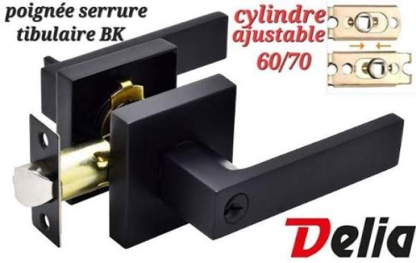 Serrure tibulaire T2300 noir DELIA